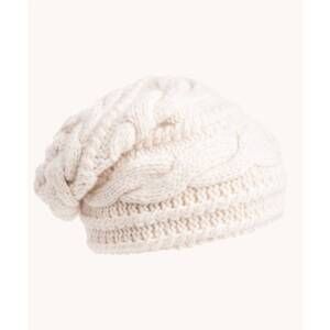 NEW NIRVANNA DESIGNS women's cable slouch hat in white